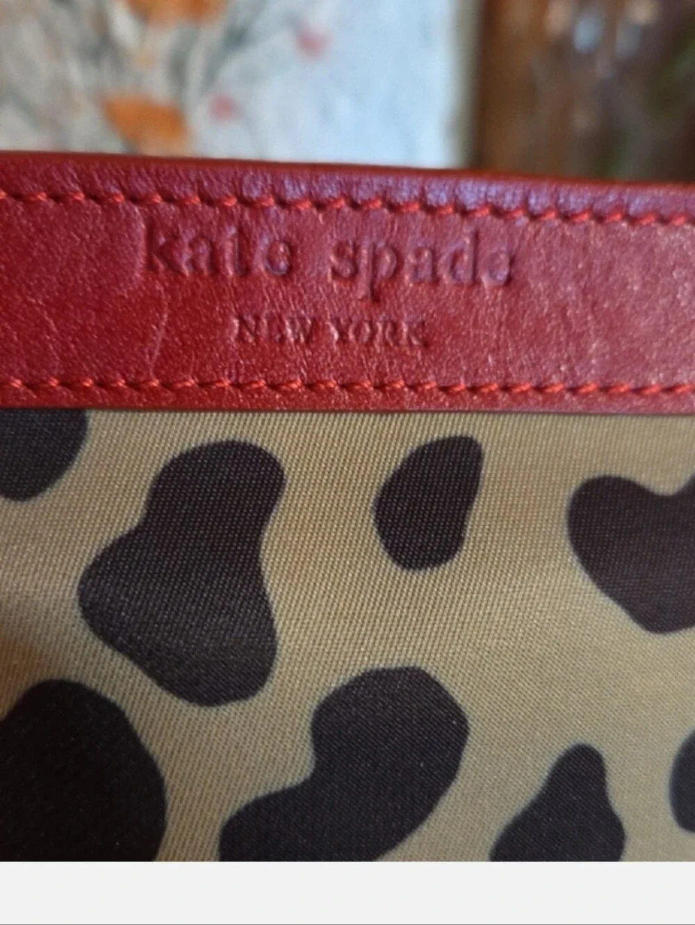 Kate Spade Leopard Print Card & Key Case
